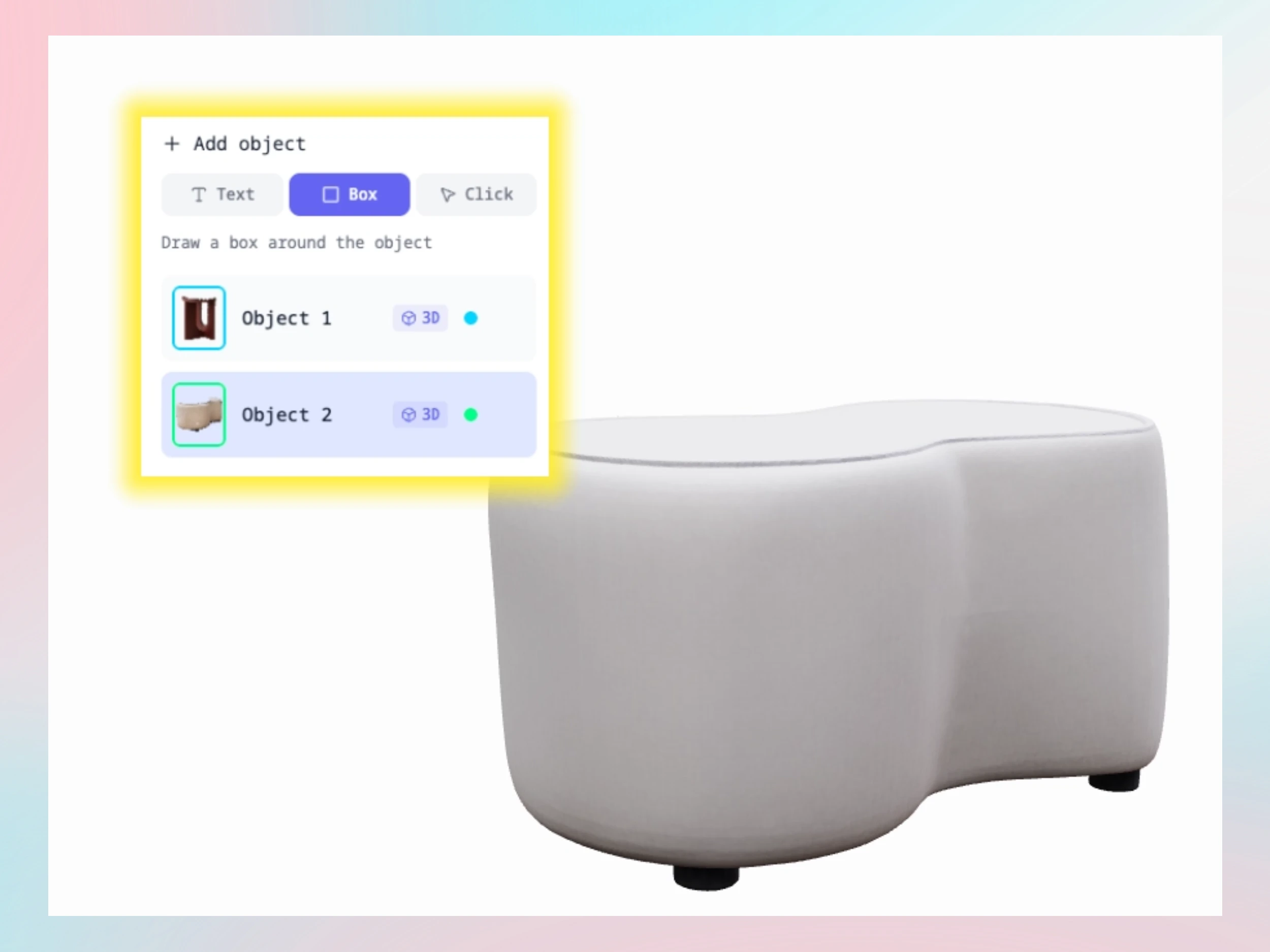 SAM 3D Model Preview Interface