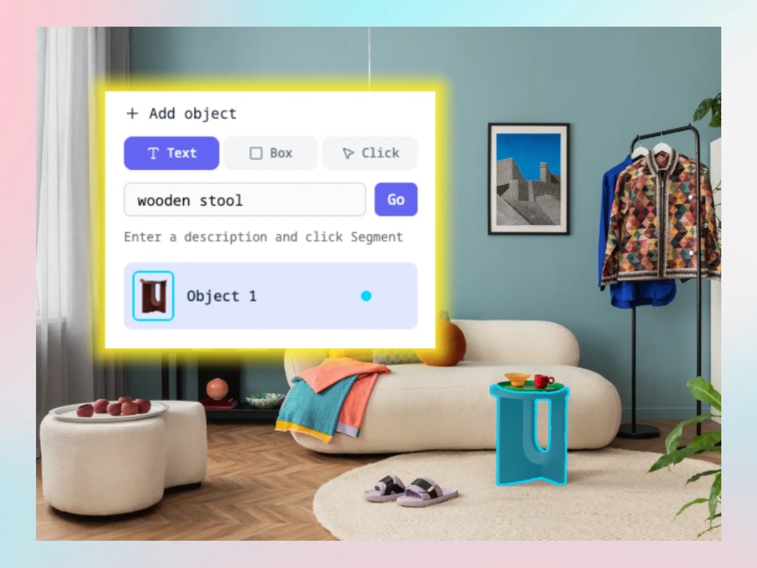 SAM 3D Object Text Selection Mode